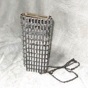 ALDO Silver Crystal Clutch